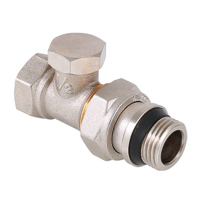 Клапан запорный 1/2' прямой с доп.уплотнением для радиаторов Valtec VT.020.NR.04